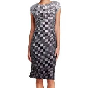 💙2/$10 Elegant Black and White Ombré Polka Dot Dress Size 10